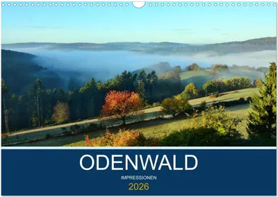 Image de Odenwald - Impressions (calendrier mural 2026 DIN A3 paysage), calendrier mensuel CALVENDO