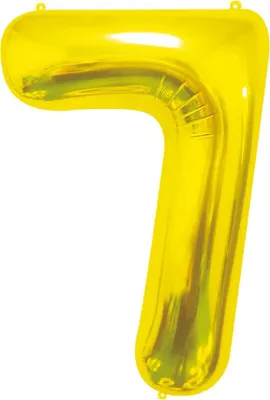 Produktbild von XL Folienballon Zahl 7 gold 85 cm