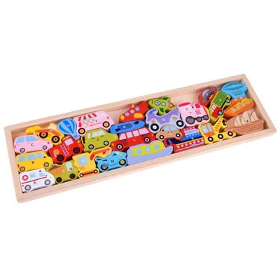 Obrázok produktu pre Veľké drevené puzzle Vozidlá – vkladačka Jokomisiada