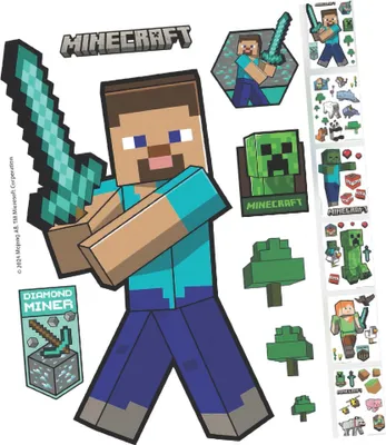 Produktbild von Wandtattoos 'Minecaft' Sticker Minecraft-Charakter - Selbtklebende Vinylfolie