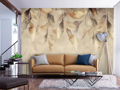 Produktbild von Vlies Fototapete Blätter 400x280 cm Tapeten Wandtapete XXL Natur Botanik wie gemalt b-A-10204-a-a