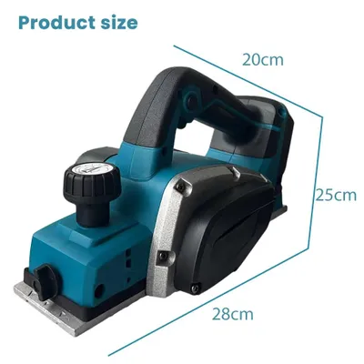 Produktbild von Akku-Elektrohobel - Handhobel für Holz - Bürstenloser Motor - 15.000 U/min - Hobelbreite 82 mm - Hobeltiefe 2 mm - Für 18-V-Akku, Akku nicht enthalten