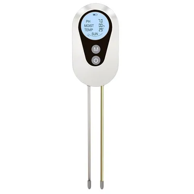Produktbild von 4-in-1 pH-Meter für Boden, Pflanzen-Feuchtigkeitsmesser zur Messung von pH, Temperatur, Luftfeuchtigkeit & Licht für Garten, Rasen, Gewächshaus