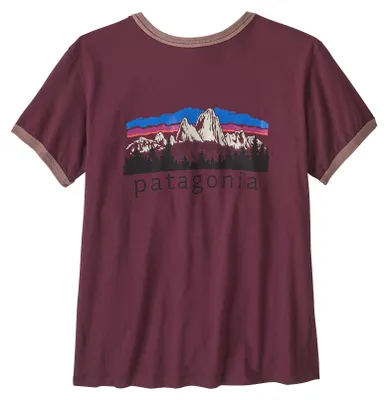 Produktbild von Patagonia Ws Fitz Roy Foothills Ringer Tee Berry Fig L