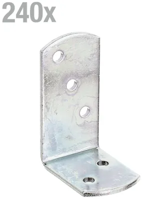 Produktbild von Alberts 240 x Flechtzaunhalter-Winkel, 60 x 40 mm, mit Dickschichtschutz, verzinkt