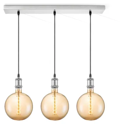 Produktbild von Home Sweet Home Hängeleuchte Chrom Vintage - 3 LED - dimmbar E27 Amber