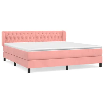 Produktbild von vidaXL Boxspringbett mit Matratze Rosa 180x200 cm Samt