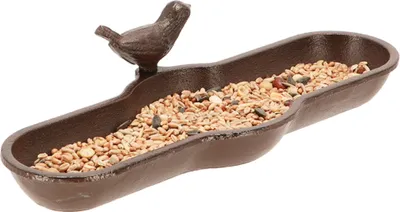 Produktbild von TOPANBIETER 999 Vogeltränke Vogel Vogelbad Futterspender Wasserspender Wildvögel / witterungsbeständig und frostsicher /(Vogel in Geschenkbox)