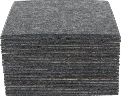 Immagine prodotto di Pannelli acustici - Pannelli per pareti - Set di 18 - Fibra di PET - Assorbimento e isolamento acustico - Trattamento acustico - Decorativo - Grigio scuro