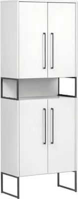 Obrázek produktu pro Koupelnová skříňka vysoká Möbelpartner Limone bílá 65,2 x 183,4 x 33,1 cm
