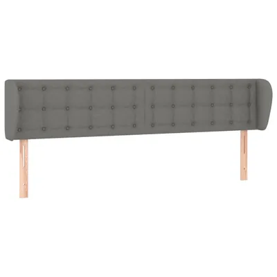 Produktbild von Kopfteil mit Ohren Dunkelgrau 183x23x78/88 cm Stoff