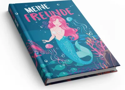 Produktbild von itenga Freundebuch Meerjungfrau DIN A5, 88 Seiten 150g Naturpapier