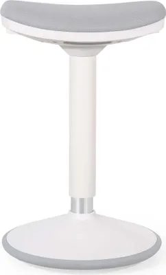 Image de Wiltec Tabouret ergonomique assis debout – 36 x 23 x 55-82 cm – Capacité max. 135 kg – Couleur grise – avec Ressort à gaz – Fauteuil de bureau, Chaise debout assis