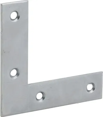 Image de Equerre de fenêtre pour porte, 80x80x20mm, bouts carrés, acier zingué - THIRARD