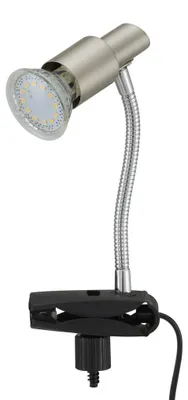Immagine prodotto di Lampada a morsetto LED lampada a morsetto GU10 3 W argento metallo-plastica Briloner