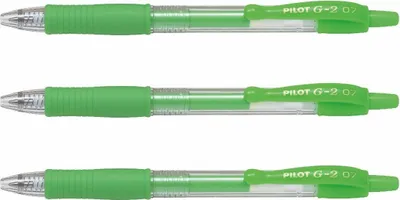 Produktbild von Pilot G2-07 Gelschreiber Neongrün - 3er-Set