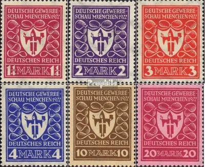 Produktbild von Briefmarken Deutsches Reich 1922 Mi 199-204 (kompl.Ausg.) postfrisch Deutsche Gewerbeschau