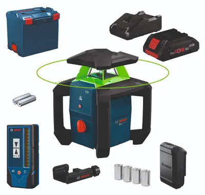Image de Bosch Professional - Laser rotatif Bosch GRL18V-3-31G, 1 batterie ProCORE18V 4 Ah dans un coffret L-BOXX