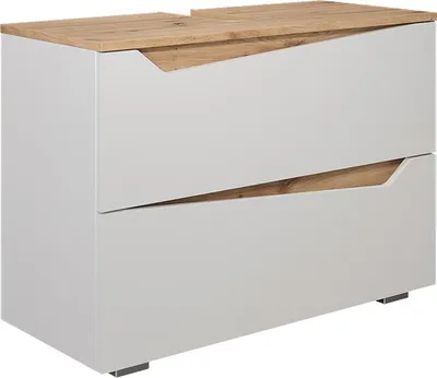 Produktbild von Waschbeckenunterschrank Vicco Marelle Weiß/Artisan 80 x 57.5 cm mit 2 Schubladen, Model 57331