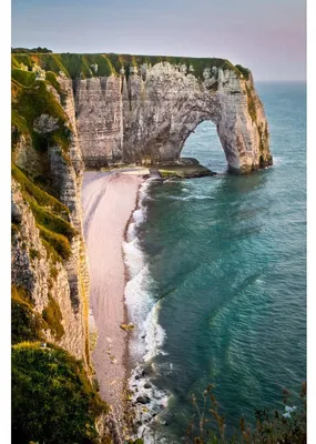 Image de Tableau sur toile Etretat 65x97 cm, Tableau mural moderne pour décoration intérieure