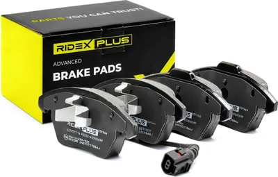 Produktbild von RIDEX PLUS 402B0009P Bremsbeläge Satz Vorne Bremsklötze für VW Golf V Schrägheck (1K1) Golf IV Schrägheck (1J1) Golf VII Schrägheck GOLF VI (5K1)