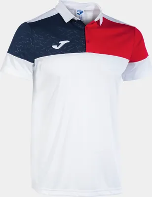 Produktbild von Joma Crew V Polo, Weiss-Rot, S