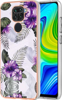 Image de Étui pour Xiaomi Redmi Note 9, étui antichoc en silicone TPU à motifs Violet