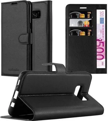 Produktbild von Cadorabo Hülle für Samsung Galaxy S8 PLUS Schutz Hülle in Schwarz Handyhülle Etui Case Cover Magnetverschluss