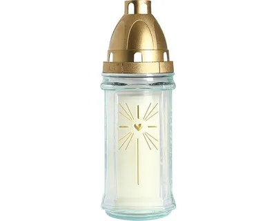 Image de Lampe de cimetière SVATOZÁŘ verre 200 g 7,5 x 22 cm blanc