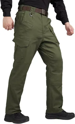 Produktbild von Herren Cargo-Arbeitshose Robuste Werkstatt- und Taktik-Outdoorhose Militare Grün 30 W 30L
