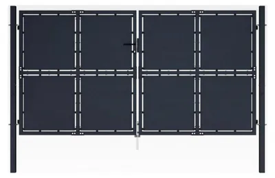 Produktbild von Gartentor, Gartentür, Gartenpforte, Doppelflügeltor, Einfahrtstor, Stahl 300 x 175 cm Anthrazit