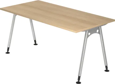 Produktbild von bümö Schreibtisch Serie-A - Größe: 160 x 80 cm, Nachbildung: Eiche