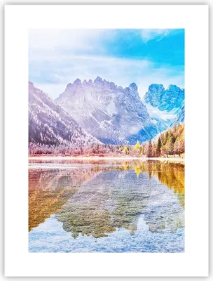 Produktbild von Poster - Poster ohne Rahmen - Herbst Landschaft Berge - 30x40 cm - Wand Bild - Wanddeko - Wandbilder - Kunstposter - Wandposter - Bilder - Kunstdruck - Wanddekoration - Wandbild - P2XPA30x40-4624