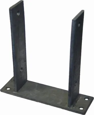 Immagine prodotto di Staffa per palo a U per tassellatura Presa a terra da 101 mm Scarpetta per palo Piedino per recinzione TOP