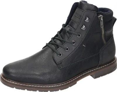 Produktbild von Rieker Herren Schnürboots Stiefelette Reißverschluss 13742, Größe:44 EU, Farbe:Schwarz