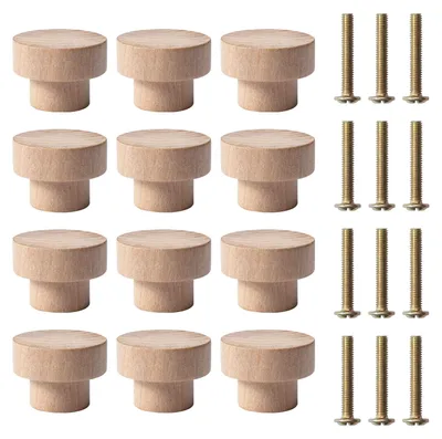 Produktbild von Möbelknöpfe Holz, 35x26 mm - 12 Stück