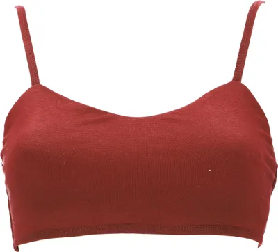 Produktbild von Goa Psytrance Bikini Top, Boho Top, Pixi Yoga Bra - Rostorange, Damen, Elasthan,Viskose, Größe: M/L
