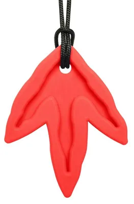 Image de Ark Therapeutics : collier « Kaukette » avec dinosaure, rouge, pour enfants