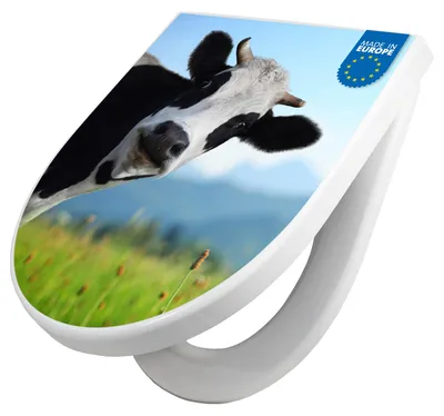 Produktbild von WC Sitz mit Absenkautomatik D Form Motiv Neugierig [TDW3 12387]