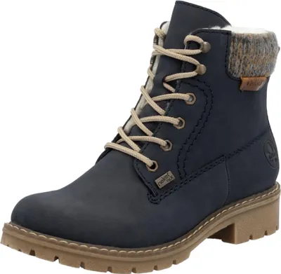 Zdjęcie produktu dla Rieker Y9118 14 damskie buty zimowe sznurowane duck blue, niebieski, rozmiar 40