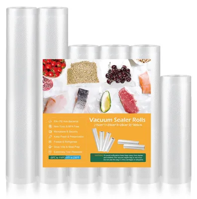 Vakuumierfolie 6 Rollen 15/20/28 x 300 cm, BPA-frei