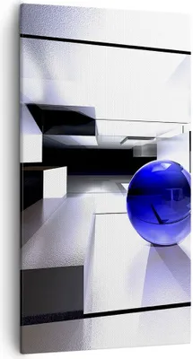 Produktbild von Bild auf Leinwand - Leinwandbild - Grafik kugel geometrie - 55x100cm - Wand Bild - Wanddeko - Leinwanddruck - Bilder - Kunstdruck - Wanddekoration - Leinwand bilder - Wandkunst - PA55x100-2368