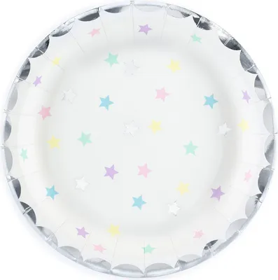 Obrázok produktu pre Papierové taniere hviezdy 18cm, 6ks Party Deco