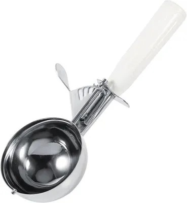 Produktbild von IJsschep "Grote Souffléschep" - Eislöffel aus Edelstahl - Eislöffel mit Auslösemechanismus - Küchenutensil zum Servieren von Speisen - Geeignet für Eis/Kartoffelpüree - Langlebig und leicht zu reinigen