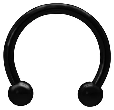 Produktbild von Wildcat Piercingringe - Basic Circular Barbell aus Chirurgenstahl 316L, Körperstelle: Ohr, Nase, Lippe, Bauchnabel, Stärke: 1,2mm| Durchmesser: 9,0mm| Kugel: 3,0mm, Schwarz