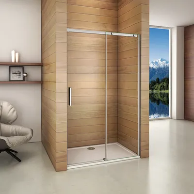 Produktbild von 120X90X195cm 8mm Nano+ESG Echtglas Schiebetür Duschkabine Duschabtrennung Duschwand