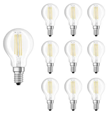 Produktbild von Osram E14 LED Kugellampe P45 5W 470lm 4000K 230V 45mm 10 Stück