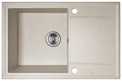 Image de Kuchinox HUNTER SBU_411T Évier simple avec égouttoir, granit beige