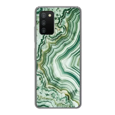 Produktbild von MuchoWow® Handyhülle Schutzhülle Hülle für Samsung Galaxy A03s Natursteine - Grün - Gesteine und Mineralien Silikon Softcase Handy Hülle - Schutz