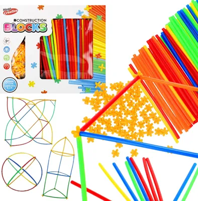 Obrázek produktu pro Stavebnice - brčka 100 kusů MEGA CREATIVE